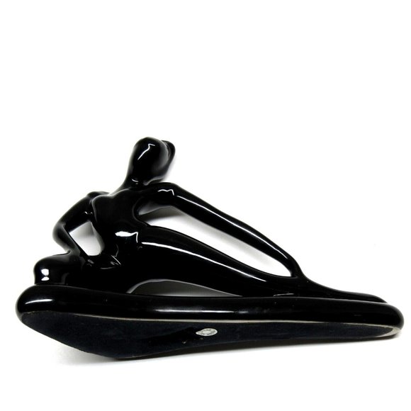 Black Ceramic Ballerina Dancer Figurine Sculpture Made in Brazil - Picture 2 of 5